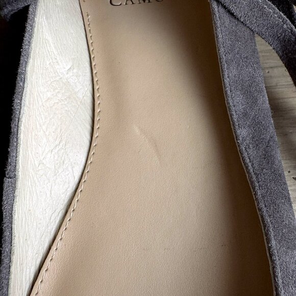 Vince Camuto greige suede lace-up flats - size 9M - Picture 7 of 11